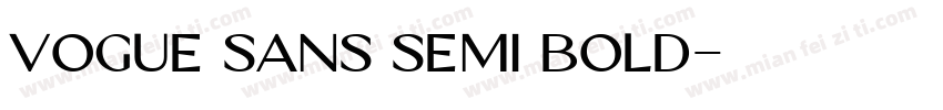 Vogue Sans Semi Bold字体转换